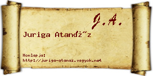 Juriga Atanáz névjegykártya